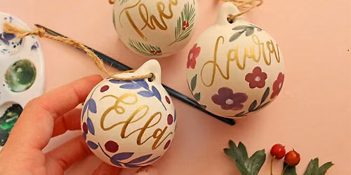 Festive Christmas Bauble Lettering and Painting Workshop