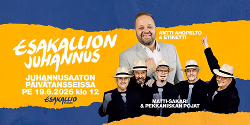 Juhanusaattona Antti Ahopelto ja Pekkaniskan pojat Esakallion p\u00e4iv\u00e4tansseissa 
