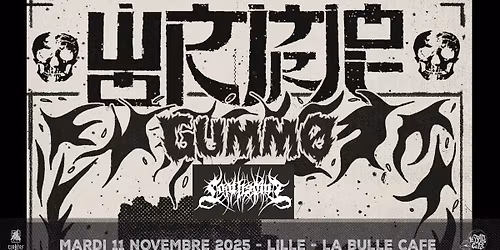 WORMROT + GUMMO + LOATHSOME  \/\/ Lille, La Bulle caf\u00e9