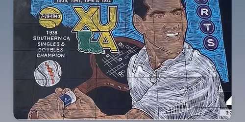 Jimmy Mcdaniel mural installation at Xavier University of Louisiana[