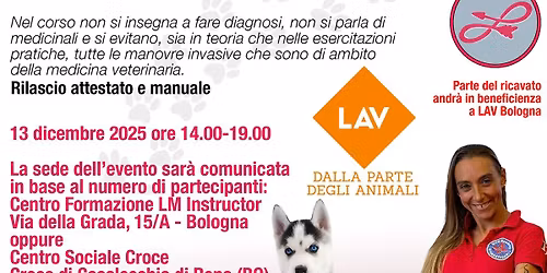 CORSO PRIMO SOCCORSO CANI - PET FIRST AID