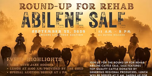 Abilene Round Up for Rehab Sale