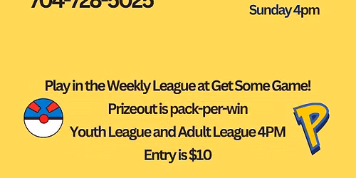 Weekly Over 16yo Pok\u00e9mon League