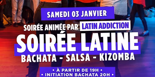 Soir\u00e9e SALSA BACHATA KIZOMBA \u00e0 EVA Valence : 3 janvier 2026