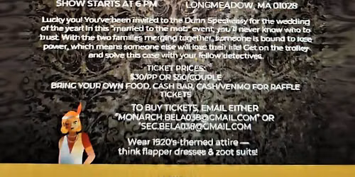 Death of a Gangster Murder Mystery dinner