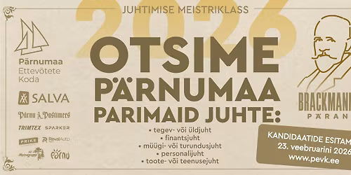 P\u00e4rnumaa Juhtimise Meistriklass 2026