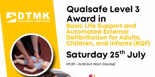 Qualsafe Level 3 Award in Basic Life Support and AED for Adults, Children, and Infants (RQF)