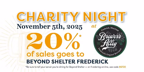 Charity Night at Brewer\u2019s Alley! \ud83c\udf54 November 5th