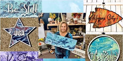 Bonner Springs Paint Pour Workshop Saturday September 19 @ 1:00PM