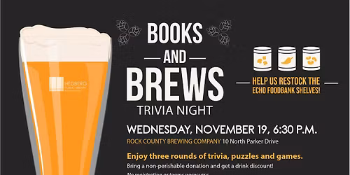 Books and Brews Trivia Night (adults)