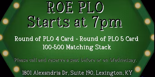 Wednesday PLO ROE Game
