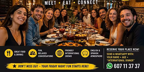 Meet New Friends at Our International Dinner in Barcelona!