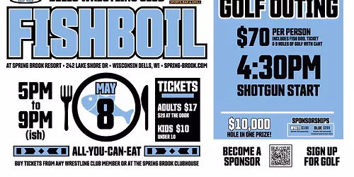 Dells Wrestling Fish Boil & Golf Outing 
