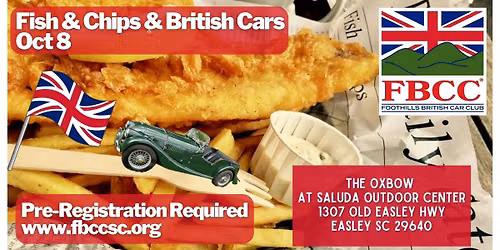 Fish & Chips and British Cars at The Oxbow - Registration is Full.