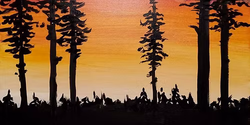 \ud83c\udf32 \u201cPaint and Sip: Forest at Sunset\u201d