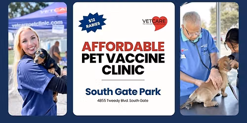 Affordable Pet Vaccine Clinic | South Gate | Saturday, July 25, 2026