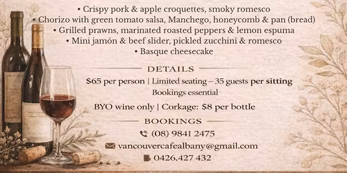 Vancouver\u2019s Vino & Tapas Nights \u2013 Lighting The Sound (March 2026)