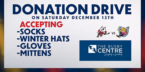 Barrie Colts Donation Drive Game