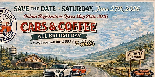 CARS & COFFEE All British Day + Backroads to a BBQ at the Hull's!!