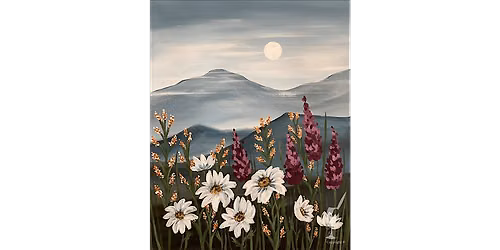 Misty Mountain Flower Peaks - Paint and Sip in Denver | Classpop!\u2122