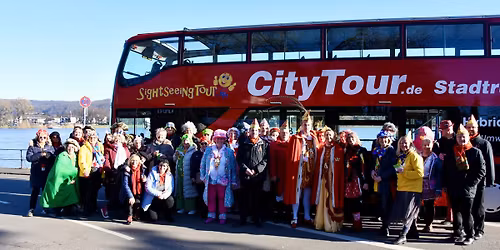 Karnevalistische Stadtrundfahrt inkl. Fotostopps mit Bonner Tollit\u00e4ten