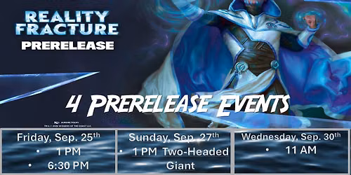 Dungeons & Dugouts MTG Reality Fracture Prerelease Events!