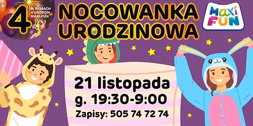 Urodzinowa Nocowanka w Maxi Fun