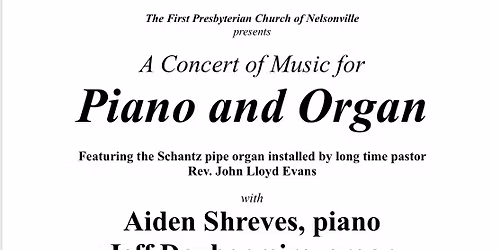 A Concert of Music for Piano and Organ