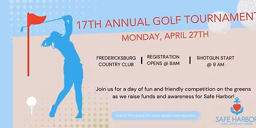 Save The Date! 17th Annual Golf Tournament 