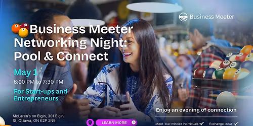 Business Meeter Networking Night: Pool & Connect