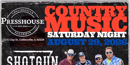 Shotgun Creek at PressHouse at Old Herald Brewery, Collinsville, IL 6PM