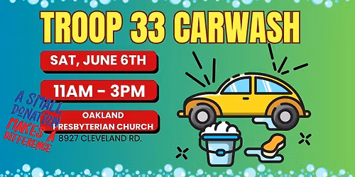 Troop 33 Carwash Fundraiser