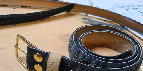 Atelier fabrication de ceinture en pneu