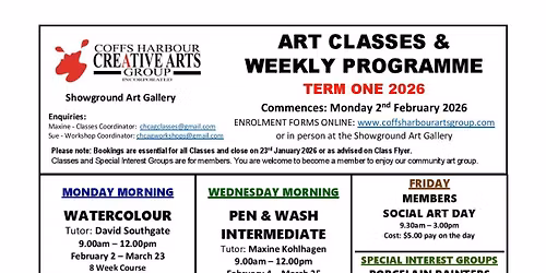 2026 Art Classes - Term 1