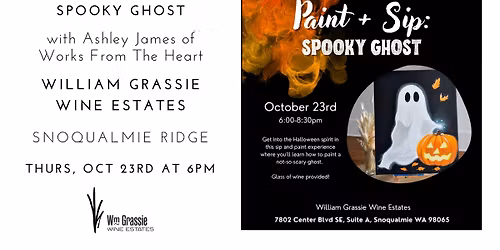 Paint & Sip: Spooky Ghost at Wm. Grassie SnoRidge Tasting Room
