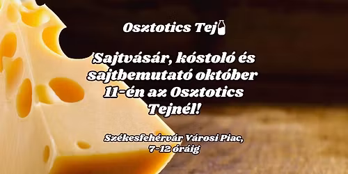 Sajtvásár, kóstoló és bemutató🧀