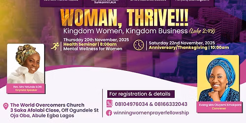 Praying Moms Conference and Annual Thanksgiving 