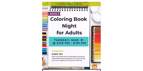 Coloring Book Night for Adults