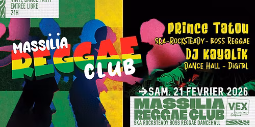 Massilia Reggae Club au Vacarme Exquis - Vinyle Dance Party - Reggae Dancehall Rocksteady