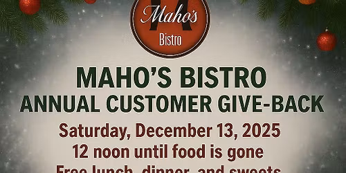 Mahos community give back 