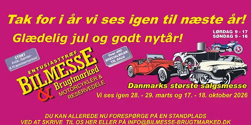 Efter\u00e5rsmessen - 17. - 18. oktober 2026 - Bilmesse & Brugtmarked i Fredericia