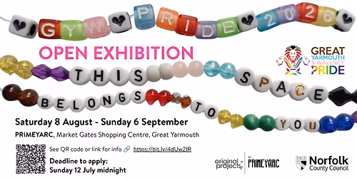 OPEN CALL DEADLINE: \ud83c\udf08 This Space Belongs to You \ud83c\udf08 GY & W PRIDE Exhibition at PrimeYarc