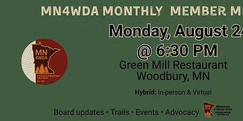 MN4WDA August Membership Meeting