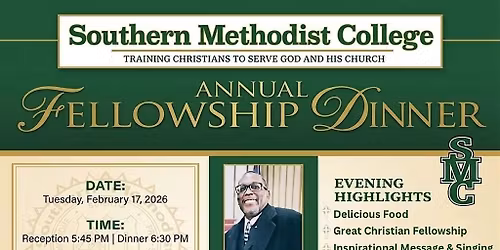 Southern Methodist College - ANNUAL FELLOWSHIP DiNNER
