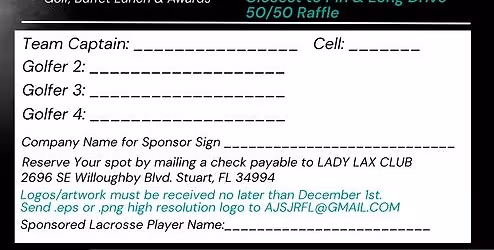 Golf Tournament in support of JBHS Girls Lacrosse