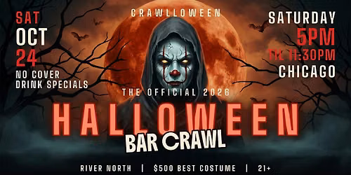 Chicago Halloween Bar Crawl - River North - Sat, Oct 24