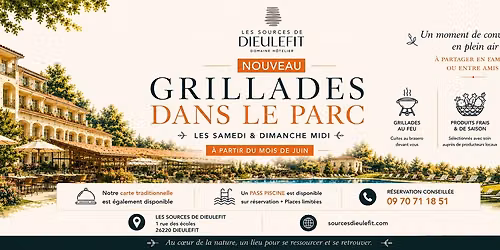 D\u00e9jeuner Grillades dans le parc aux Sources de Dieulefit
