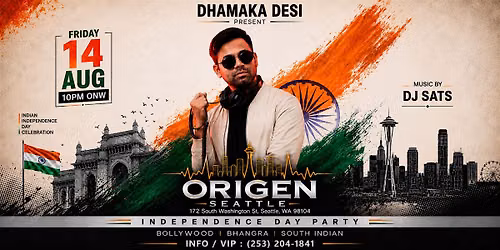 BOLLYWOOD-INDEPENDENCE DAY PARTY -  | DJ SATS | AUG 14