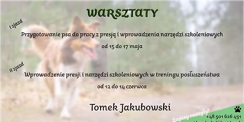 Warsztaty z Tomkiem Jakubowskim - 2 ZJAZDY