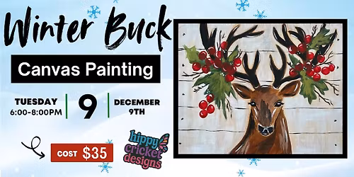 Winter Buck Canvas Painting Workshop